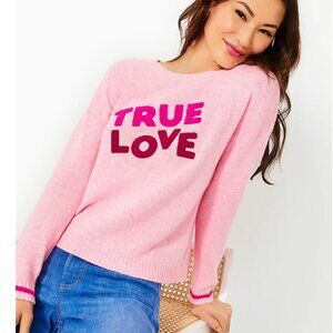 LILLY PULITZER PINK TRUE LOVE PIPPY SWEATER